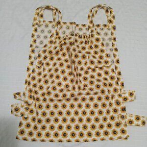 Chic asymmetrical handmade tank top and tournesol matching skirt